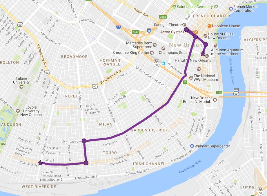 Mardi Gras Parade Route  Krewe Of Cleopatra