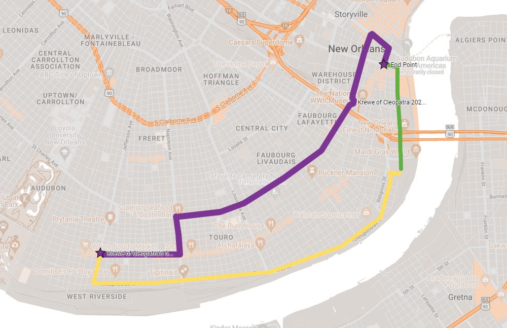 Mardi Gras 2024 Parade Route - Updated Parade Route